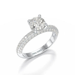 Classic Round Cut 1.77 CT Lab Diamond Ring Jama Jewels