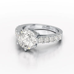Lab Diamond 3.74 CT Round Cut Wedding Ring - Jama Jewels 