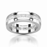 3 CT Princess Shape Lab Diamond Men's Ring