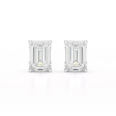 1 Ct Emerald Pair Solitaire Lab Diamond Earrings