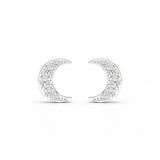 0.81 CT Lab Diamond Half Moon Earrings