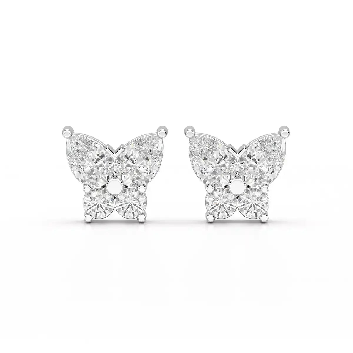 1.50 CT Butterfly Shape Lab Diamond Stud Earring Jama Jewels