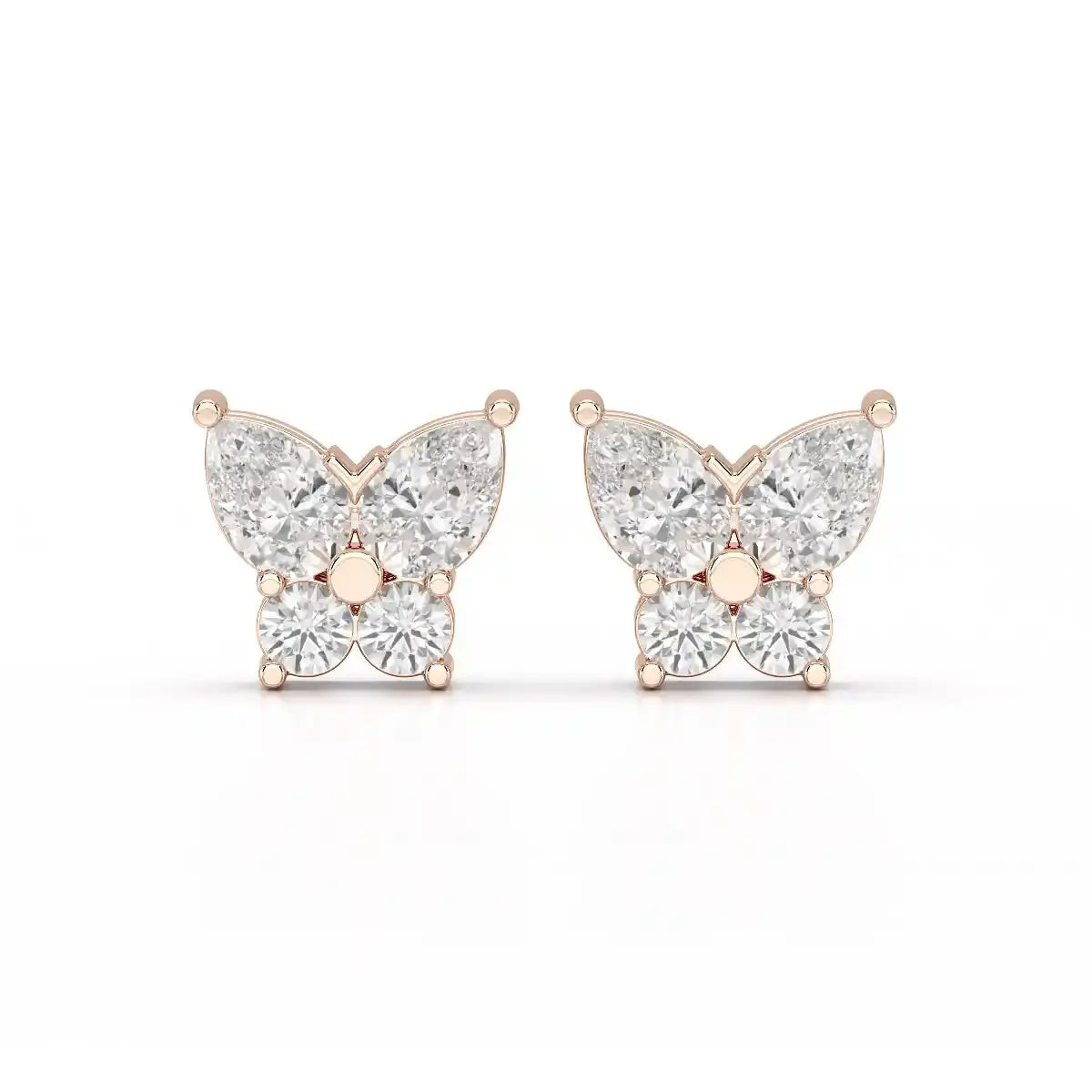 1.50 CT Butterfly Shape Lab Diamond Stud Earring Jama Jewels