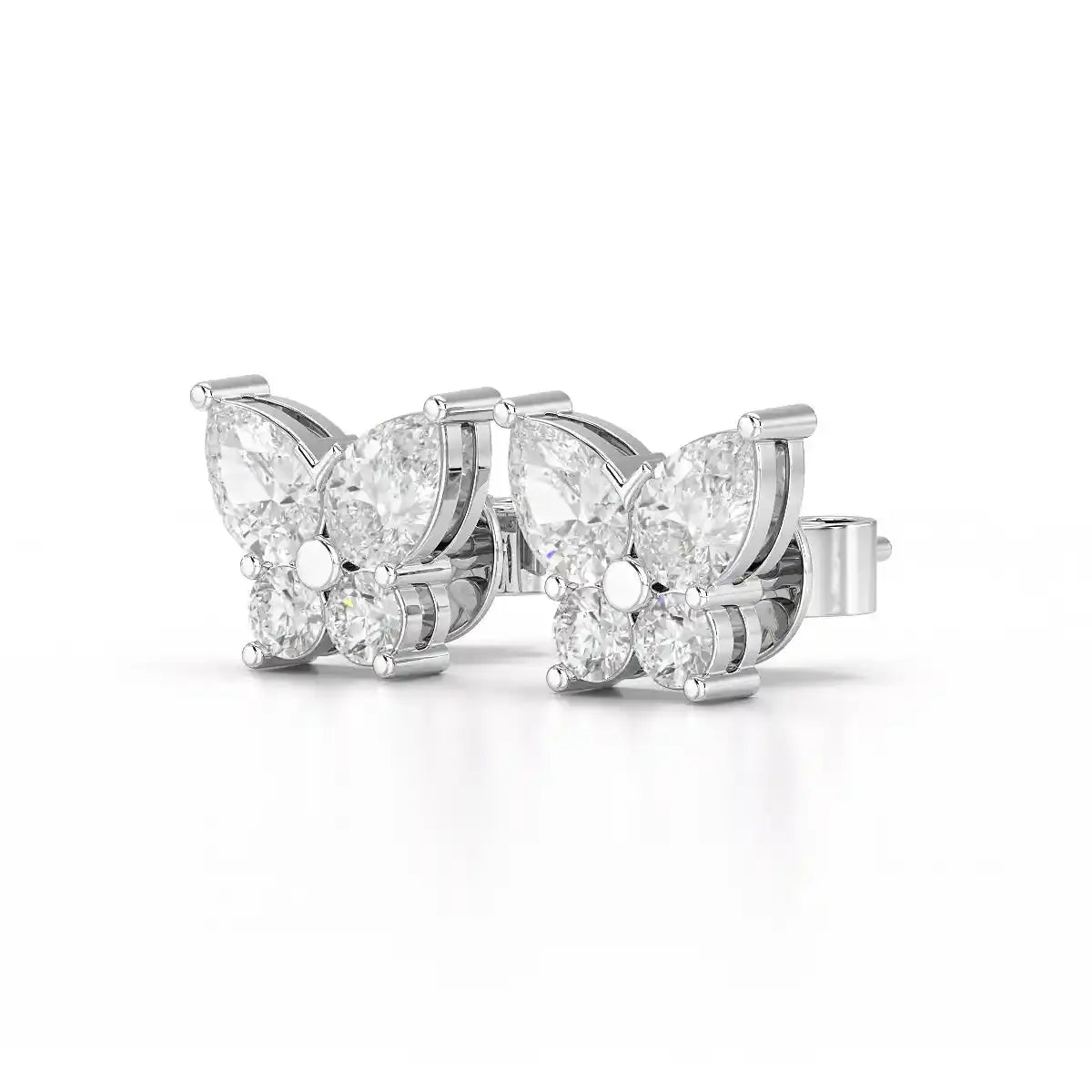 1.50 CT Butterfly Shape Lab Diamond Stud Earring Jama Jewels