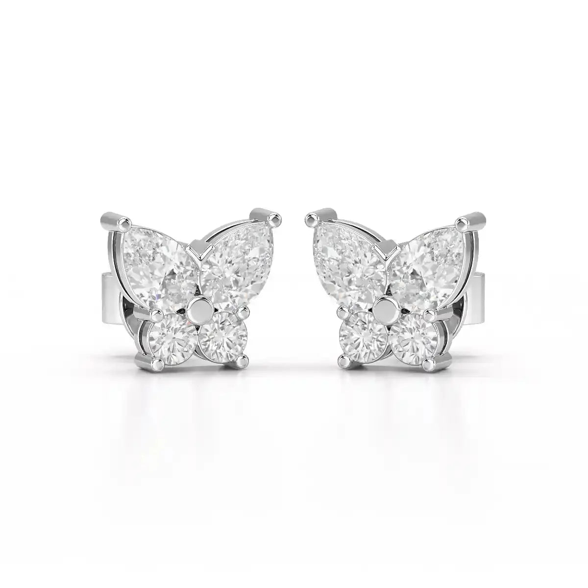 1.50 CT Butterfly Shape Lab Diamond Stud Earring Jama Jewels