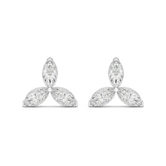 1 CT Trio Marquise Cut Diamond Stud Earrings Jama Jewels