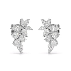 2.05 CT Pear and Marquise Cut Diamond Drop Earring Jama Jewels