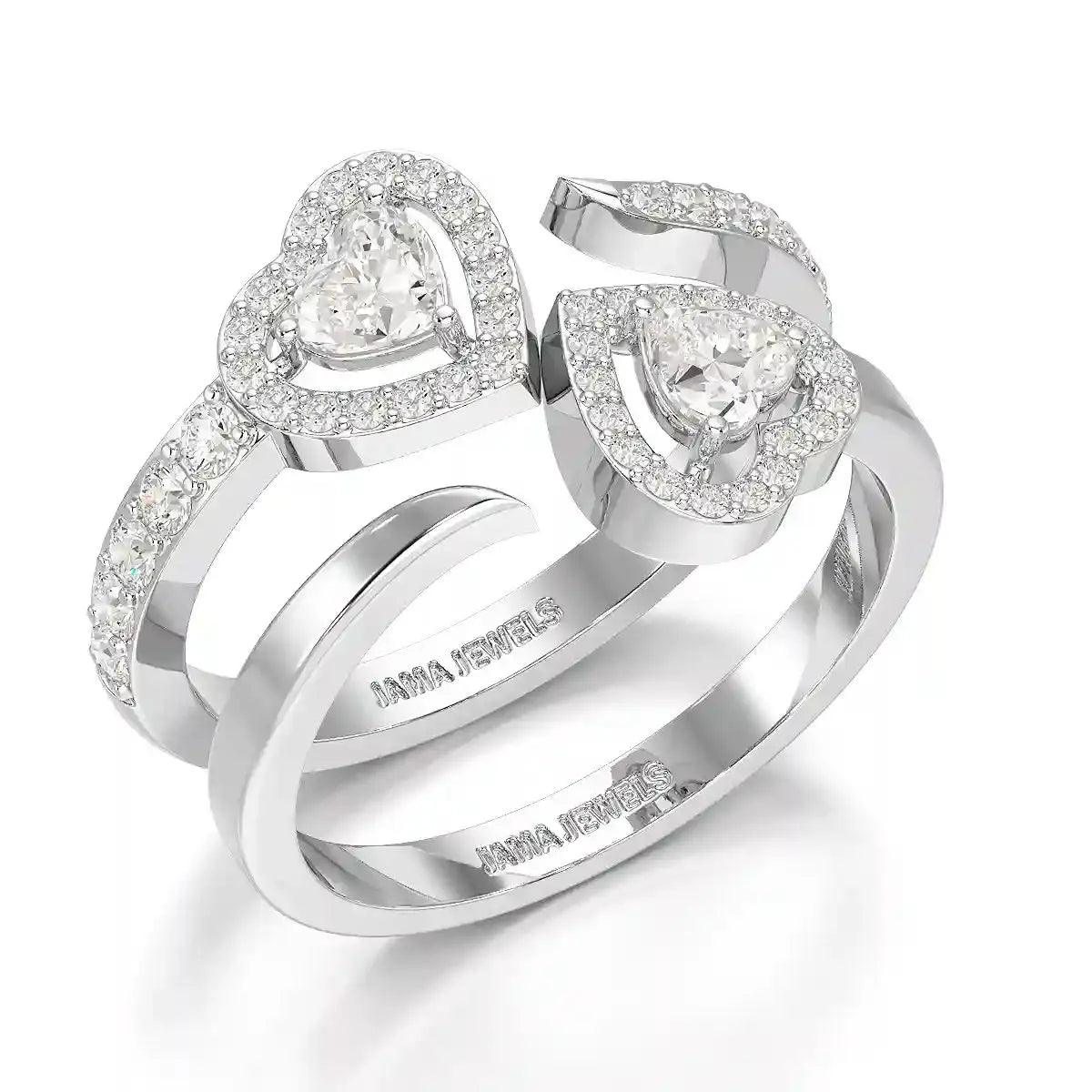 0.83 CT Heart Shaped Lab Diamond Ring Jama Jewels