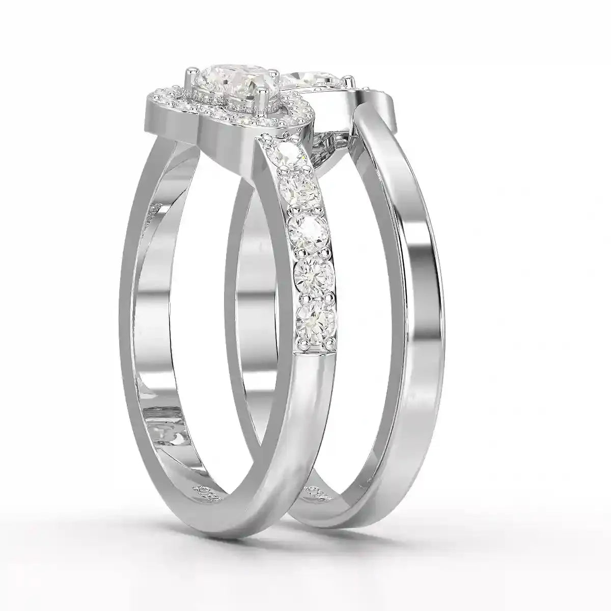 0.83 CT Heart Shaped Lab Diamond Ring Jama Jewels