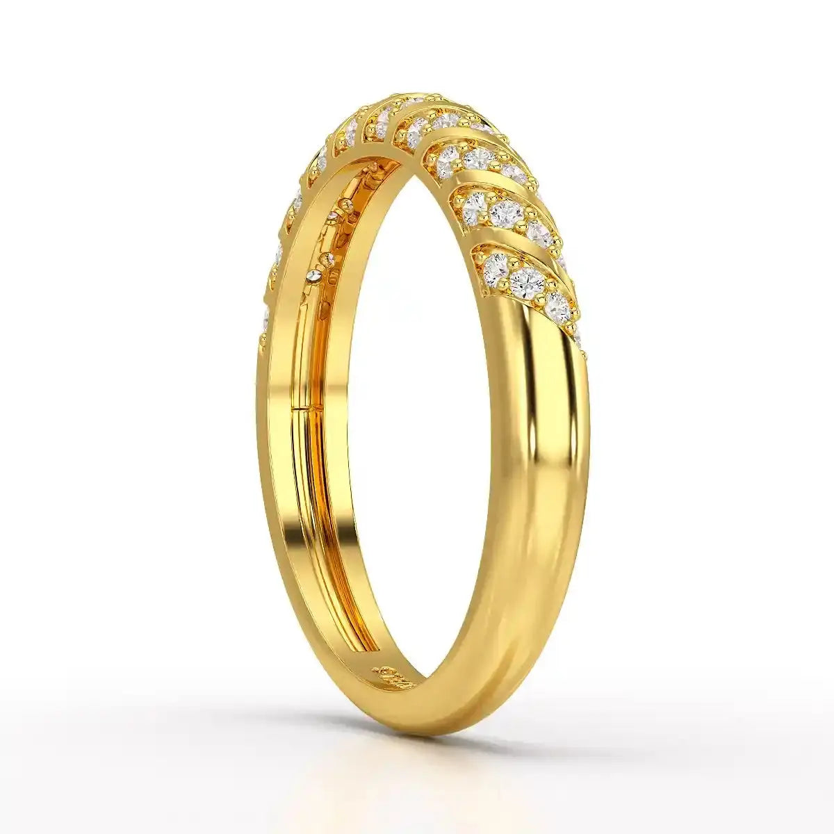0.20 CT Half Eternity Ring with Round Cut Lab Diamonds Jama Jewels