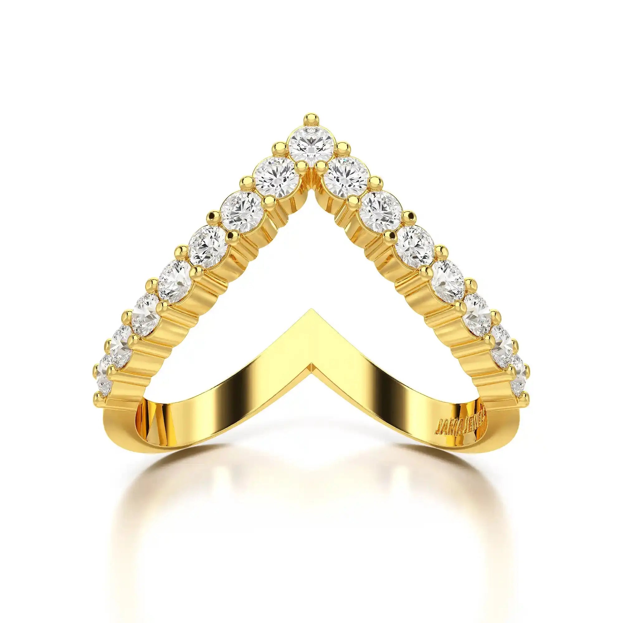 0.65 CT V Shaped Diamond Ring Jama Jewels