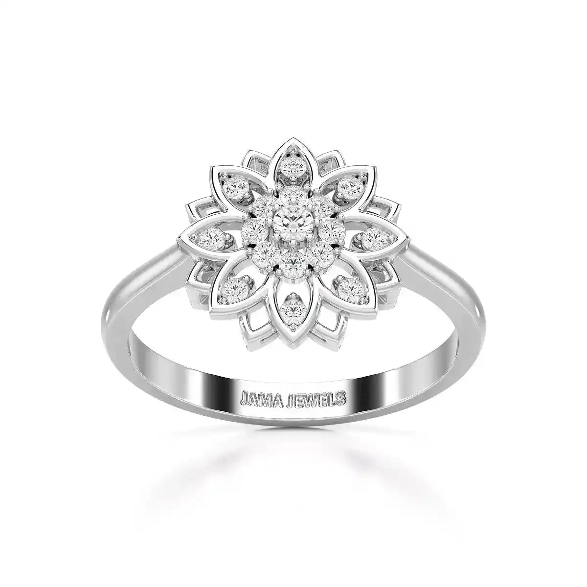 0.20 CT Round Cut Lab Diamond Bloom Ring Jama Jewels