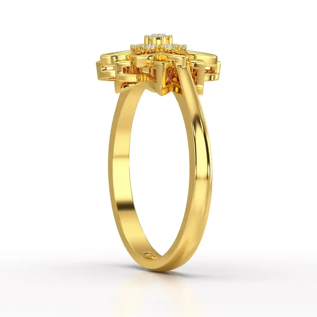 0.20 CT Round Cut Lab Diamond Bloom Ring Jama Jewels
