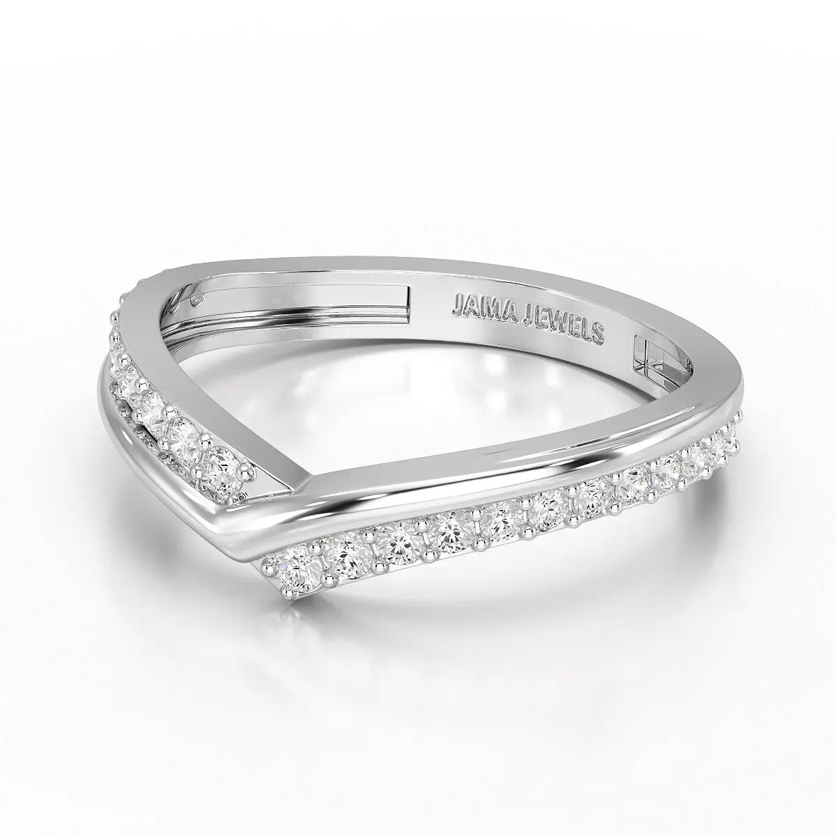 0.25 CT Pave Setting Round Cut Lab Diamond Ring Jama Jewels
