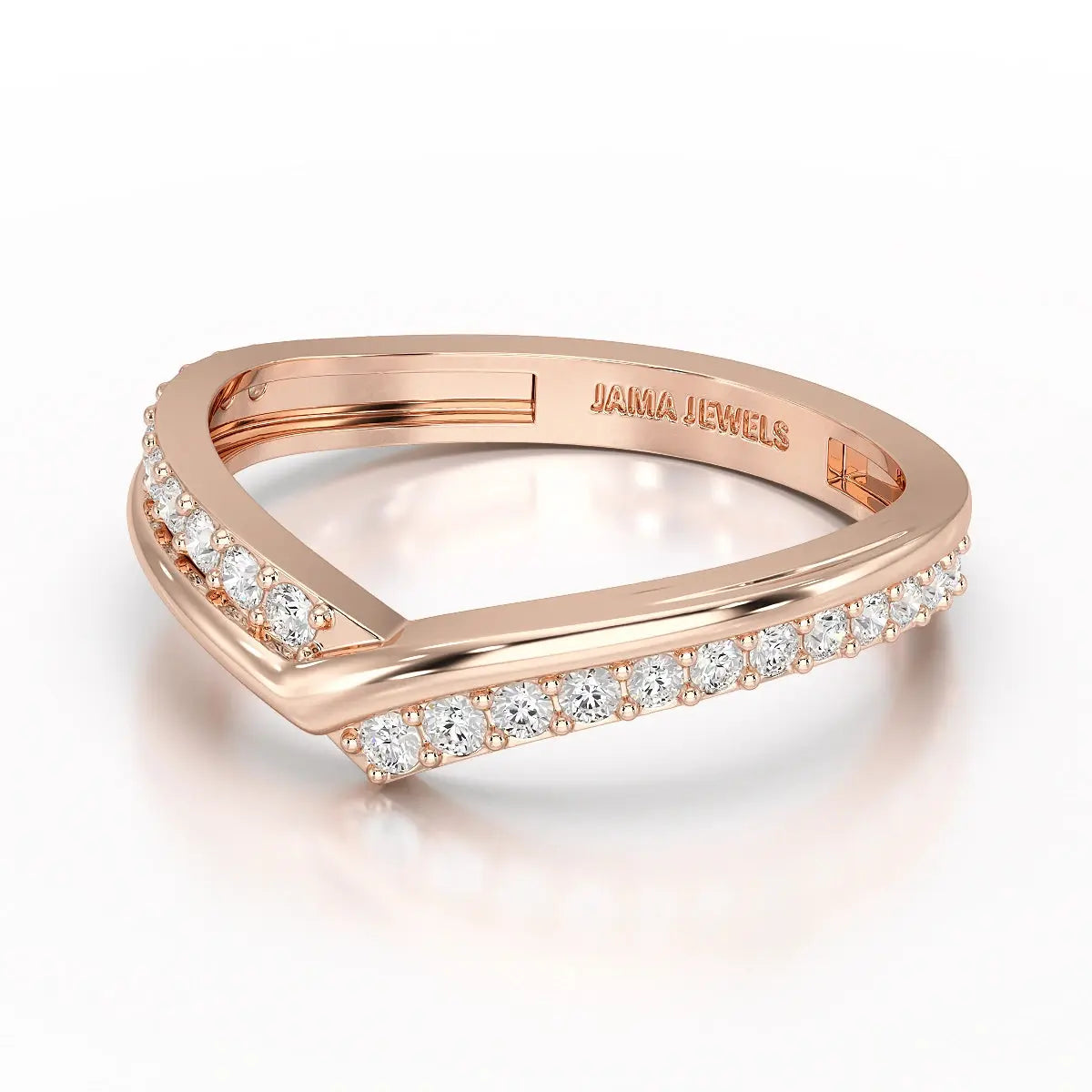 0.25 CT Pave Setting Round Cut Lab Diamond Ring Jama Jewels