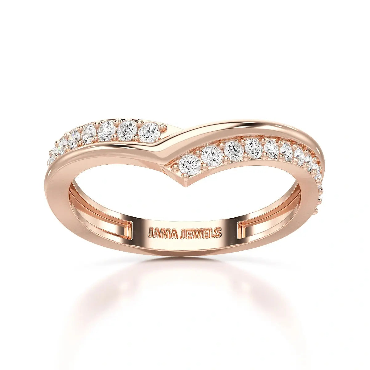 0.25 CT Pave Setting Round Cut Lab Diamond Ring Jama Jewels