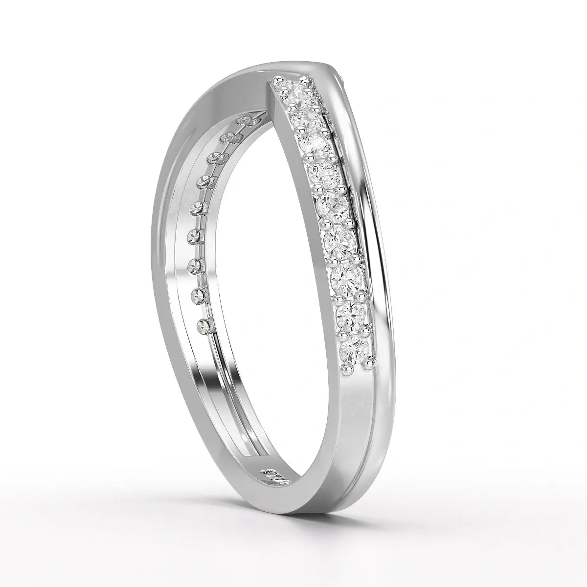 0.25 CT Pave Setting Round Cut Lab Diamond Ring Jama Jewels