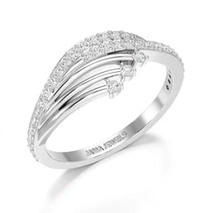 0.30 CT Round Cut Lab Diamond Bypass Ring Jama Jewels