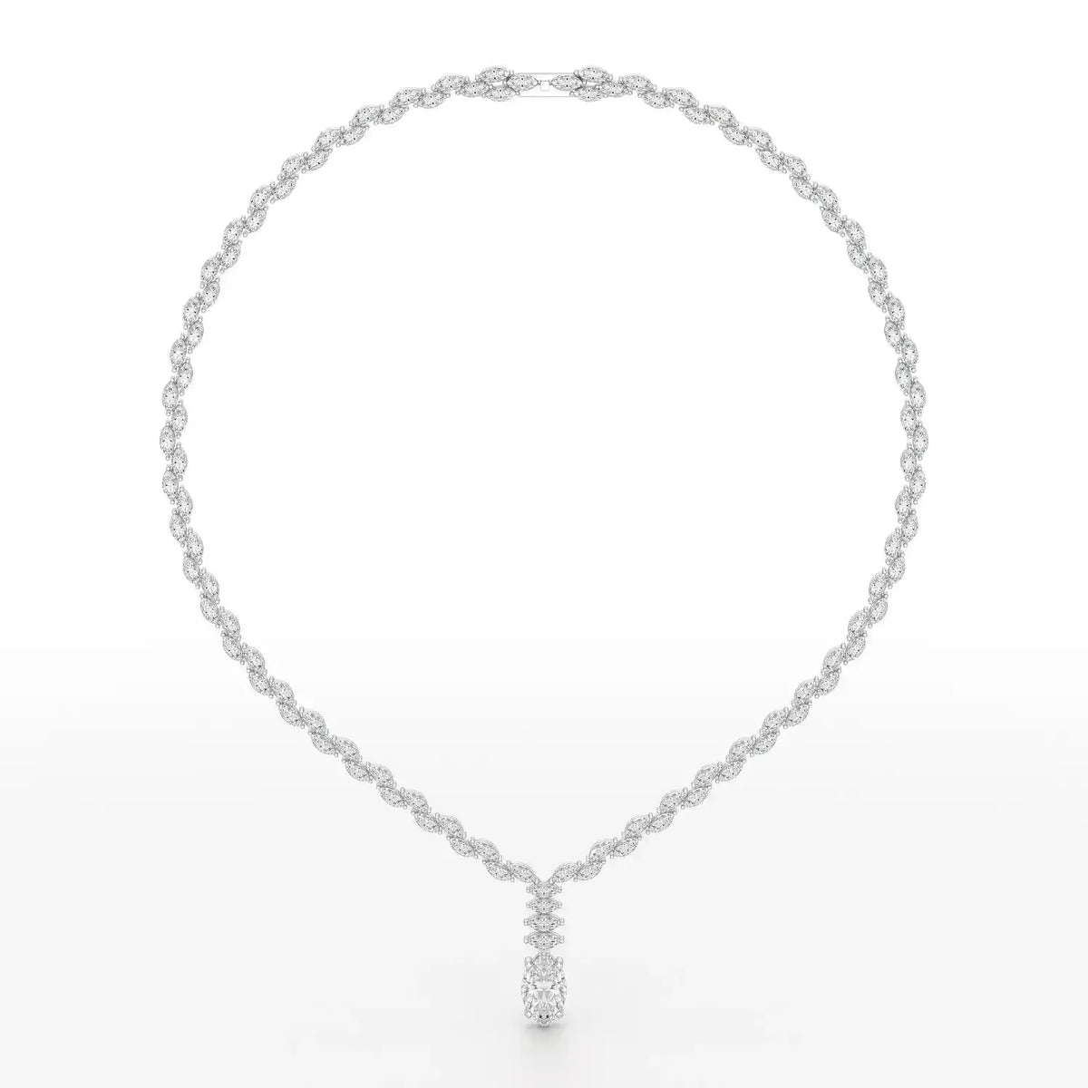 19.9 CT Marquise Cut Lab Diamond Necklace Jama Jewels