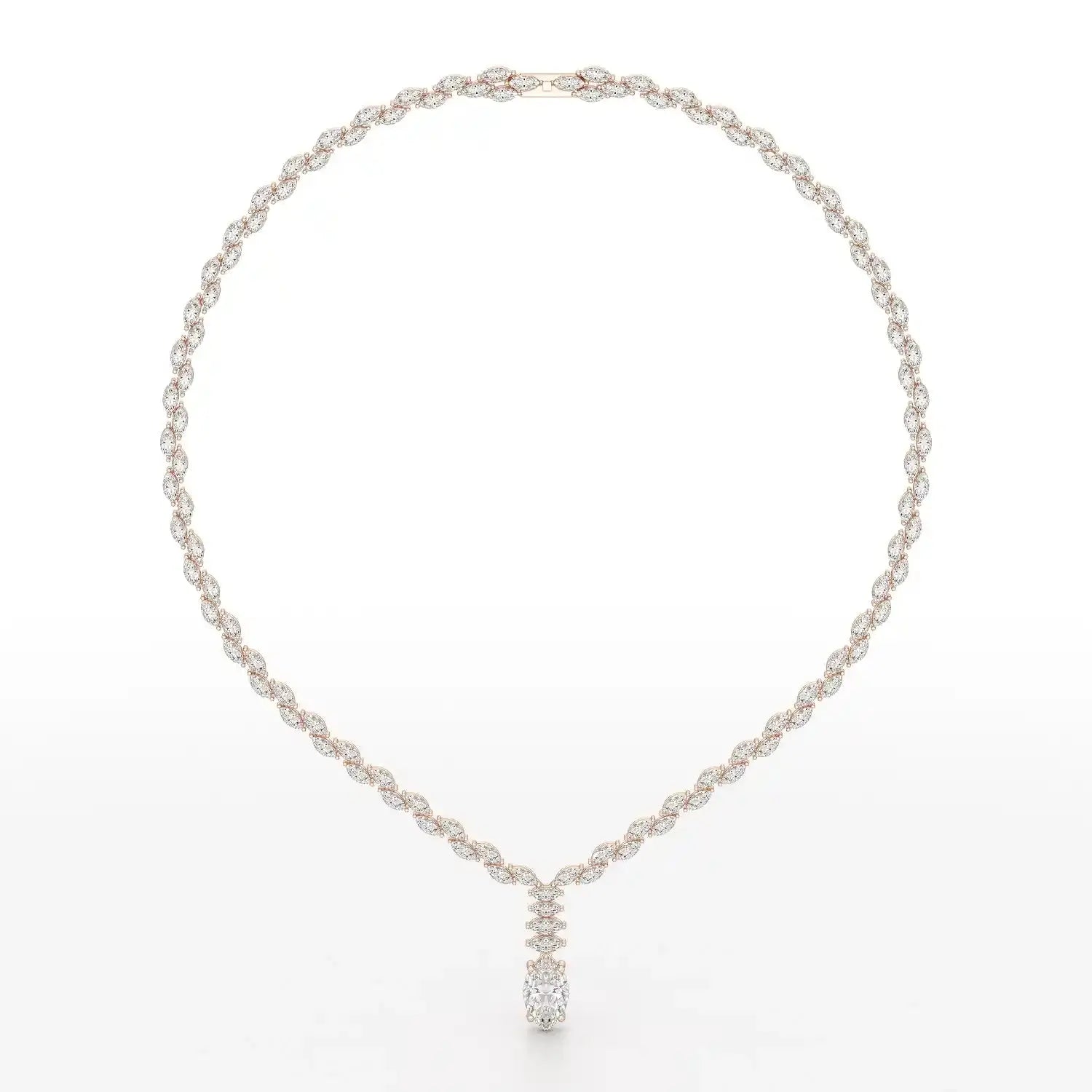 19.9 CT Marquise Cut Lab Diamond Necklace Jama Jewels