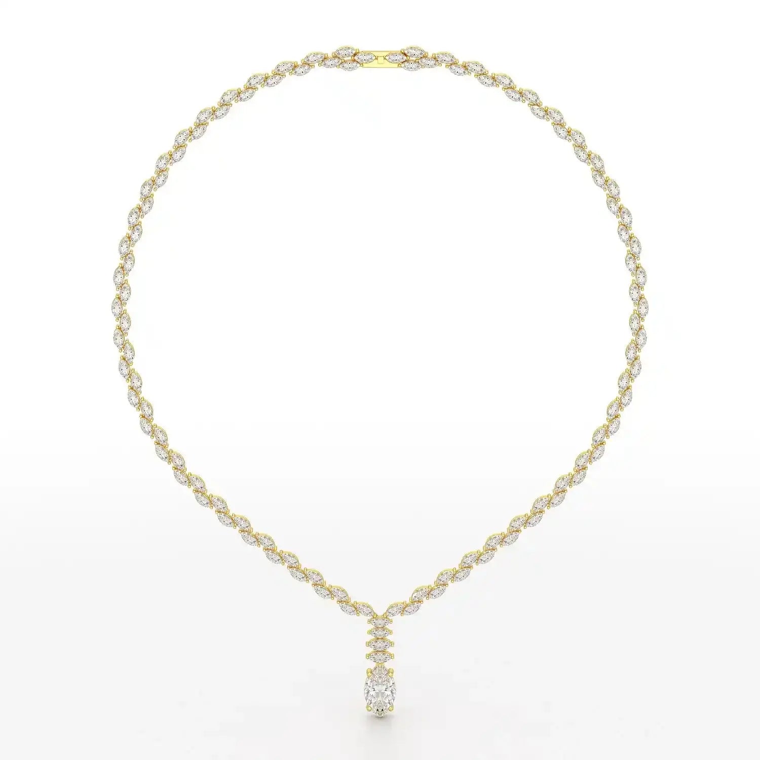 19.9 CT Marquise Cut Lab Diamond Necklace Jama Jewels
