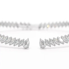 37.17 CT Pear and Marquise Cut Lab Diamond Necklace Jama Jewels
