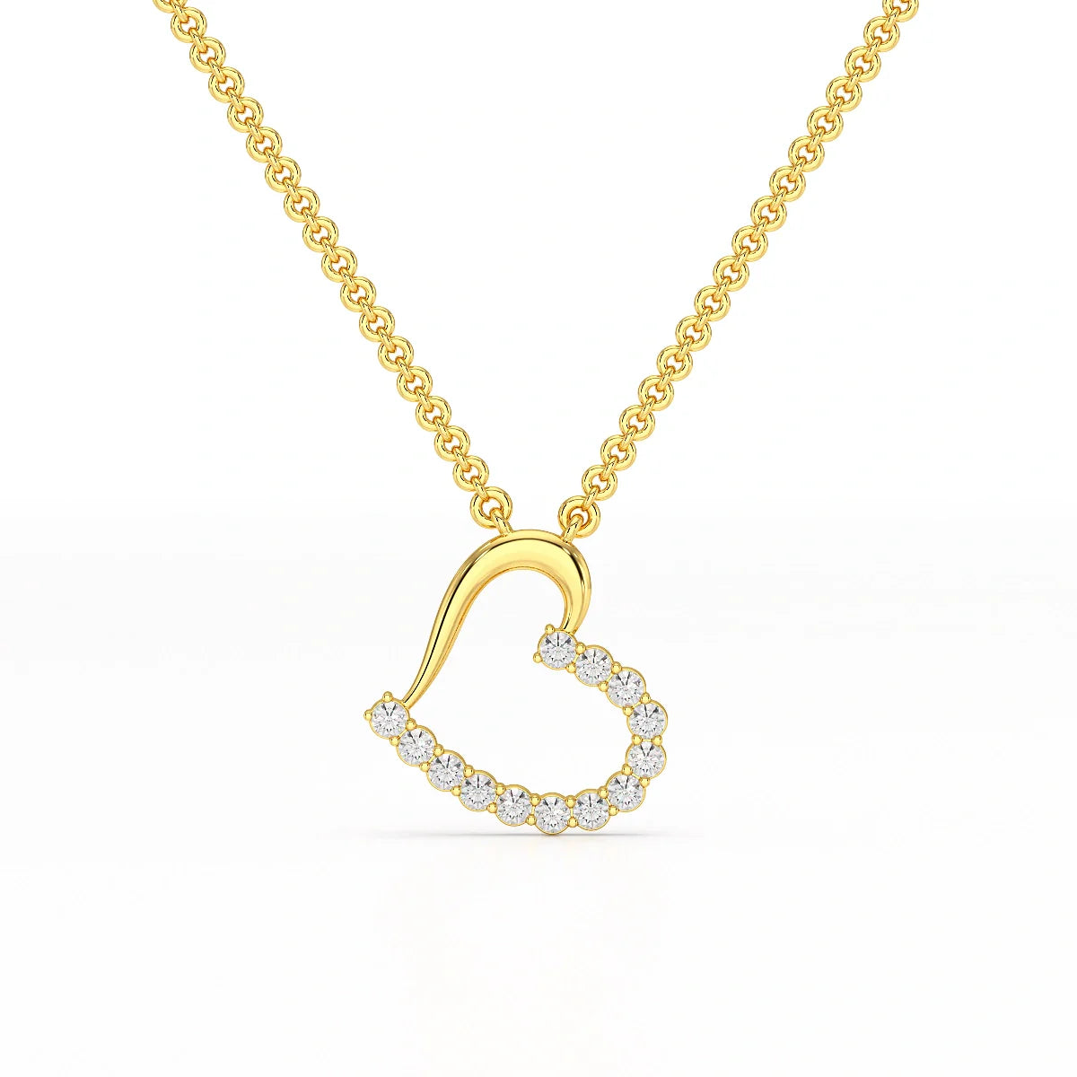 0.46 CT Round Cut Lab Diamond Pendant