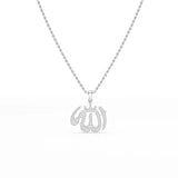 1.1 CT Lab Diamond Allah Named Chain Pendant