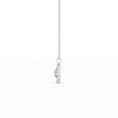 0.65 CT Heart Shape Pave Setting Chain Pendant With Round Cut Lab Diamonds Jama Jewels