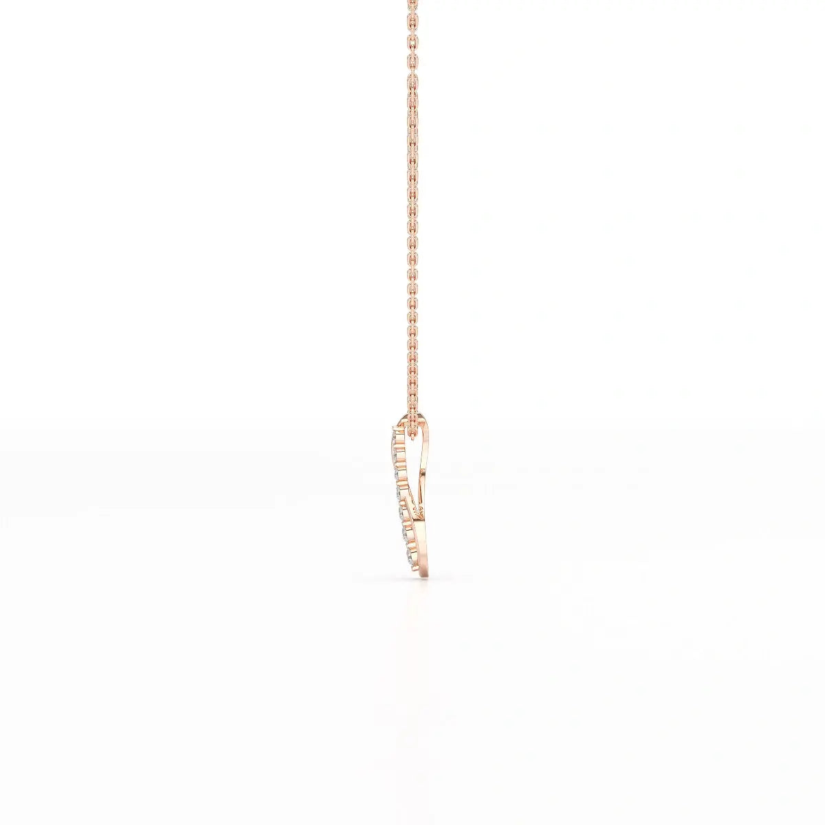 0.15 CT Round Cut Lab Diamond Swirl Chain Pendant Jama Jewels