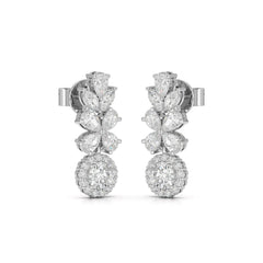 2.10 CT Multi Shape Diamond Drop Earring Jama Jewels