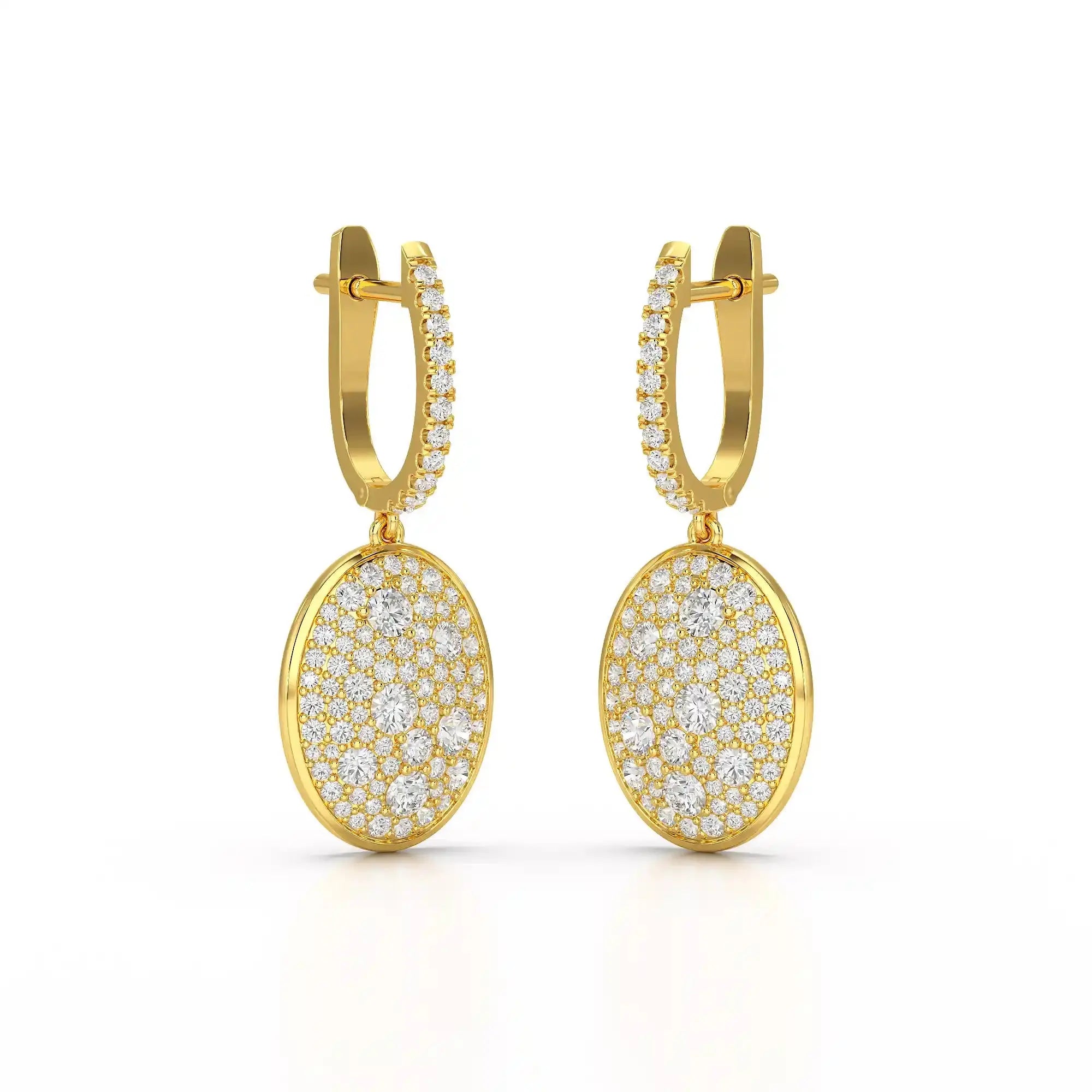 1.70 CT Round Cut Diamond Hoop Earring Jama Jewels