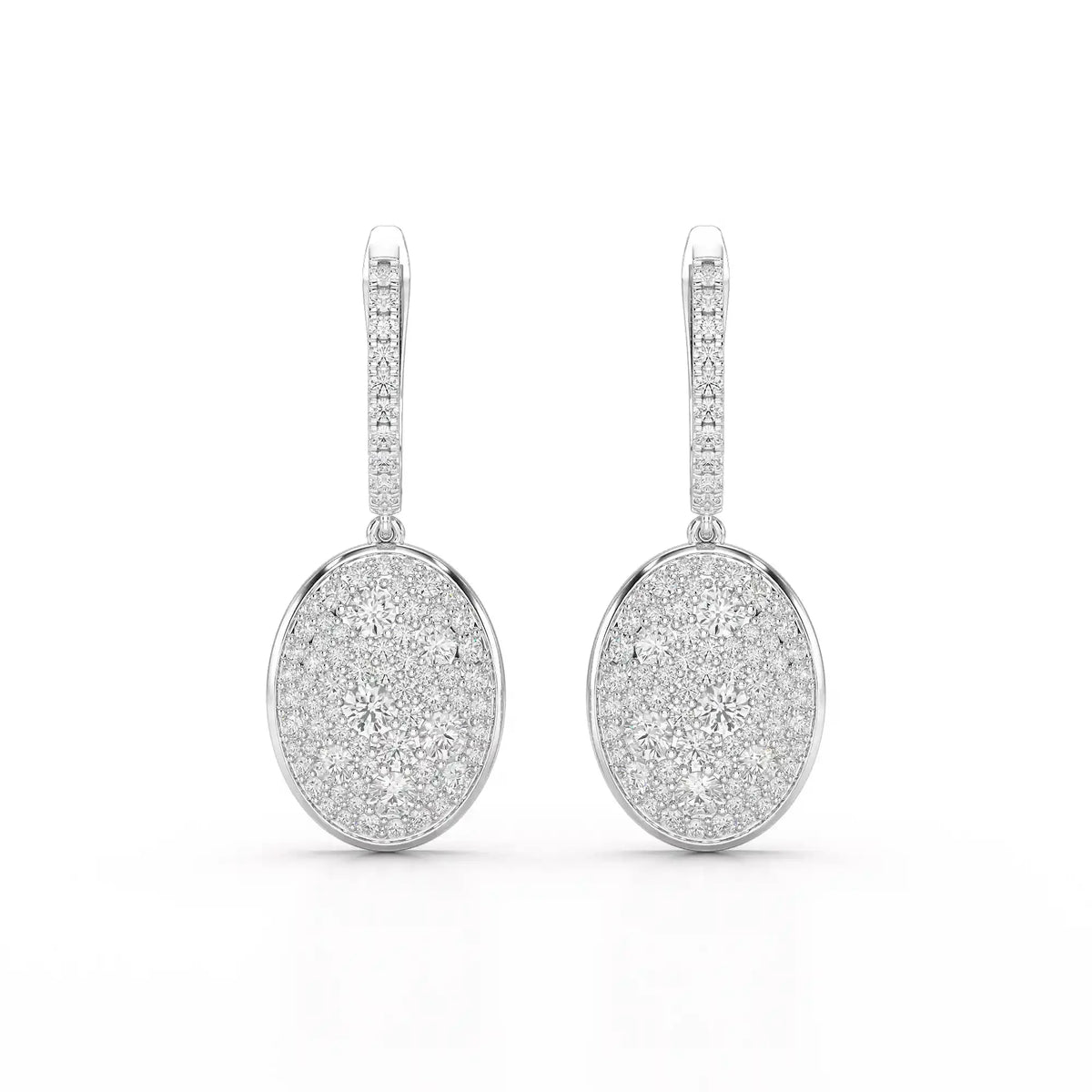 1.70 CT Round Cut Diamond Hoop Earring Jama Jewels