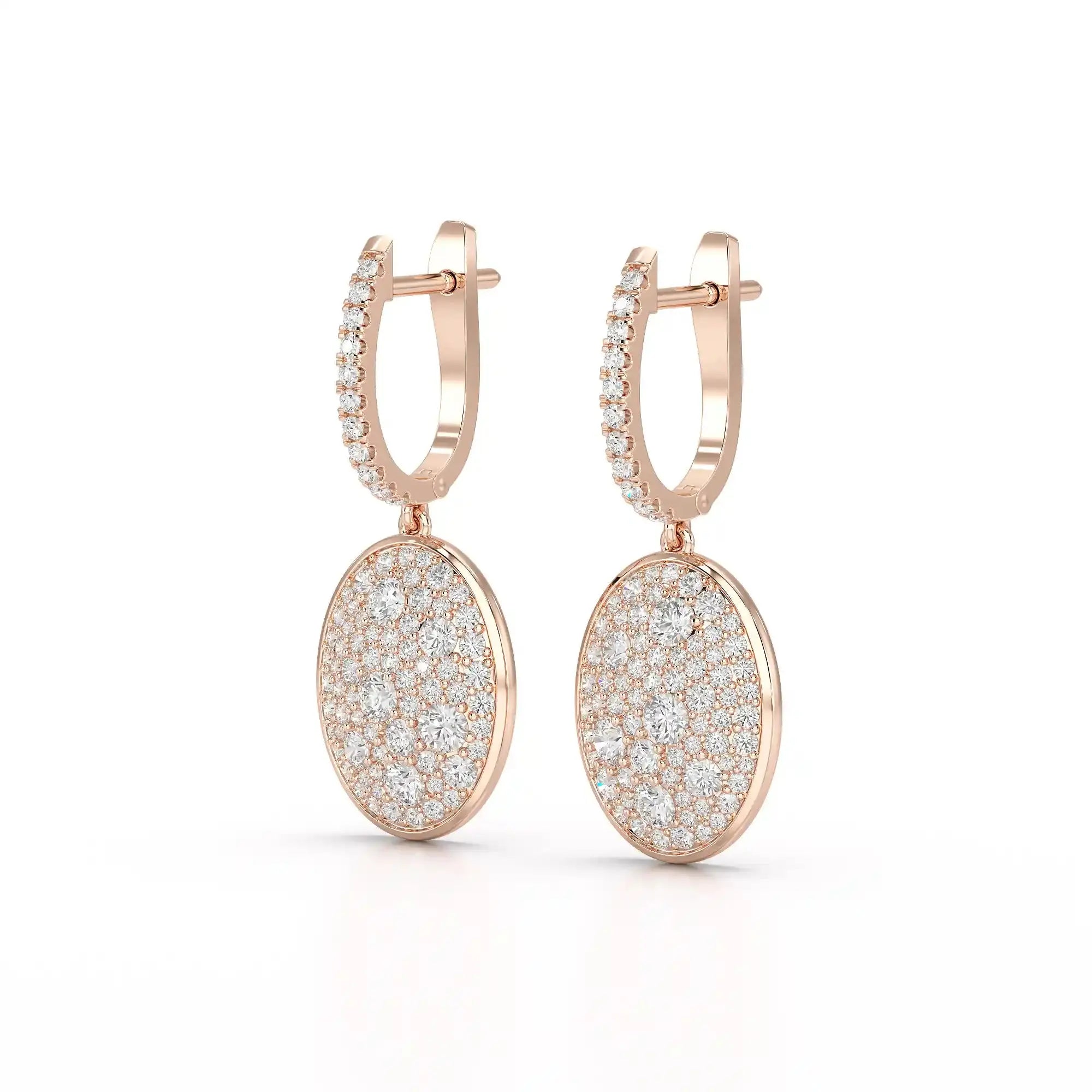 1.70 CT Round Cut Diamond Hoop Earring Jama Jewels