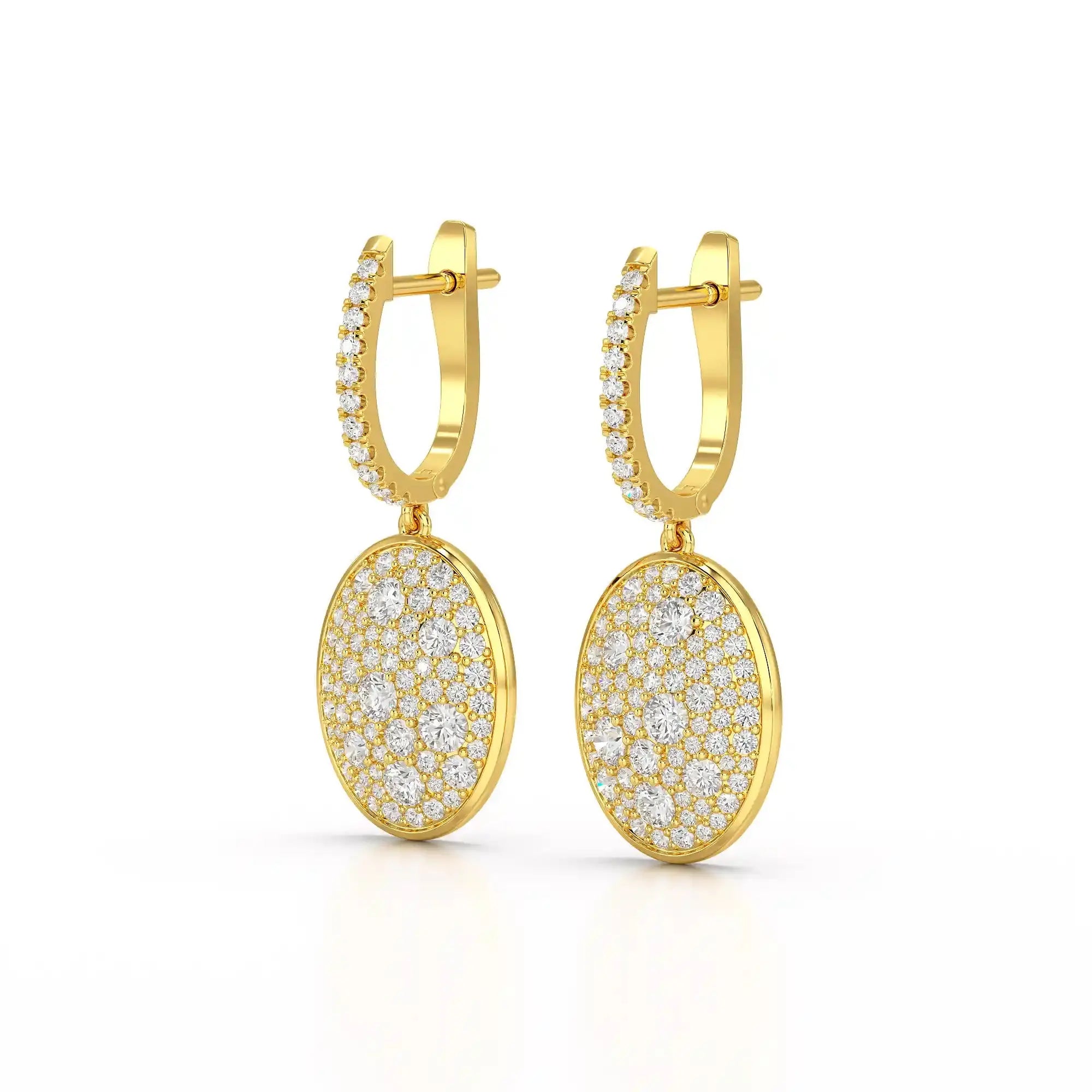 1.70 CT Round Cut Diamond Hoop Earring Jama Jewels