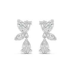 2.35 CT Pear and Marquise Cut Diamond Drop Earring Jama Jewels