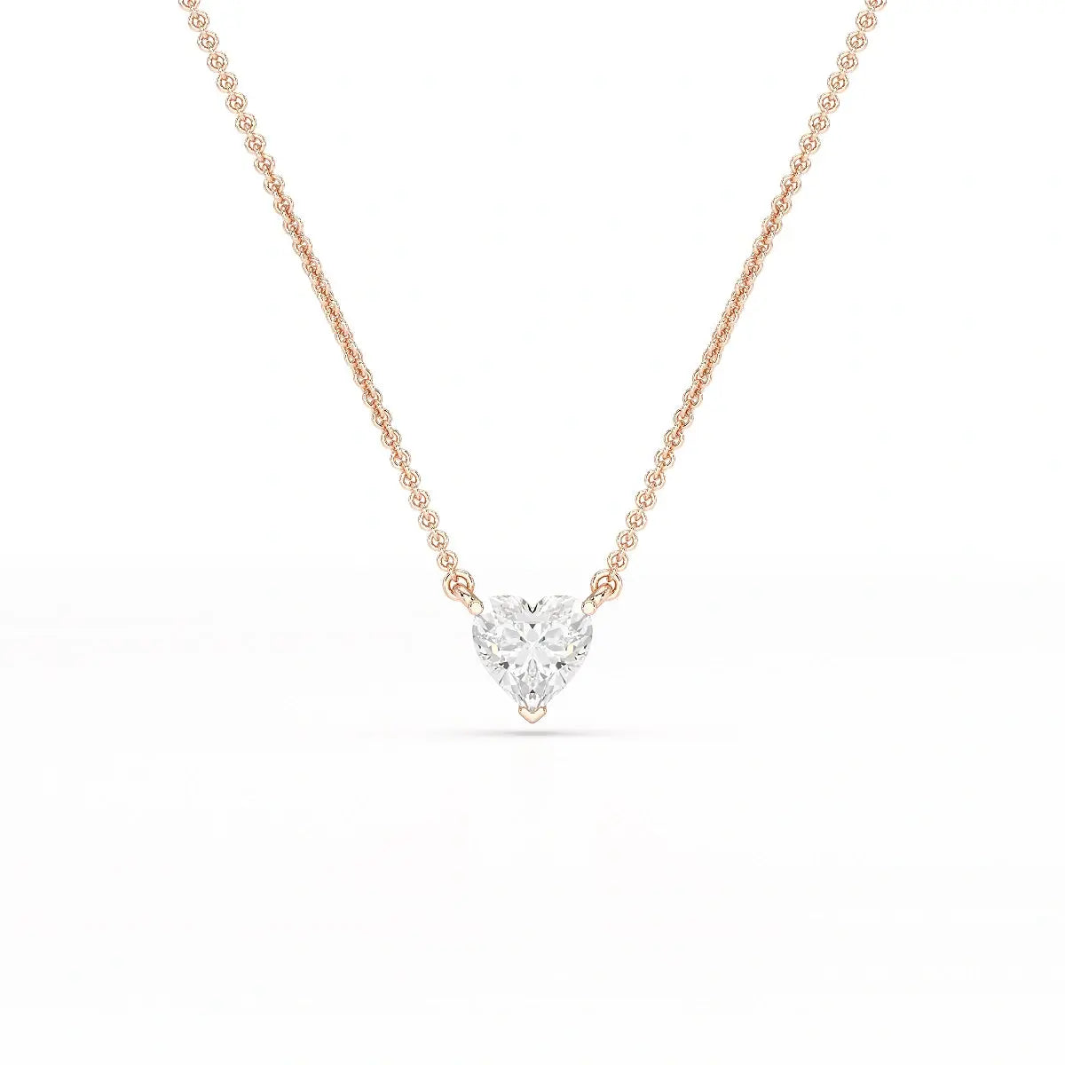 1 Ct Lab Grown Diamond Heart Pendant