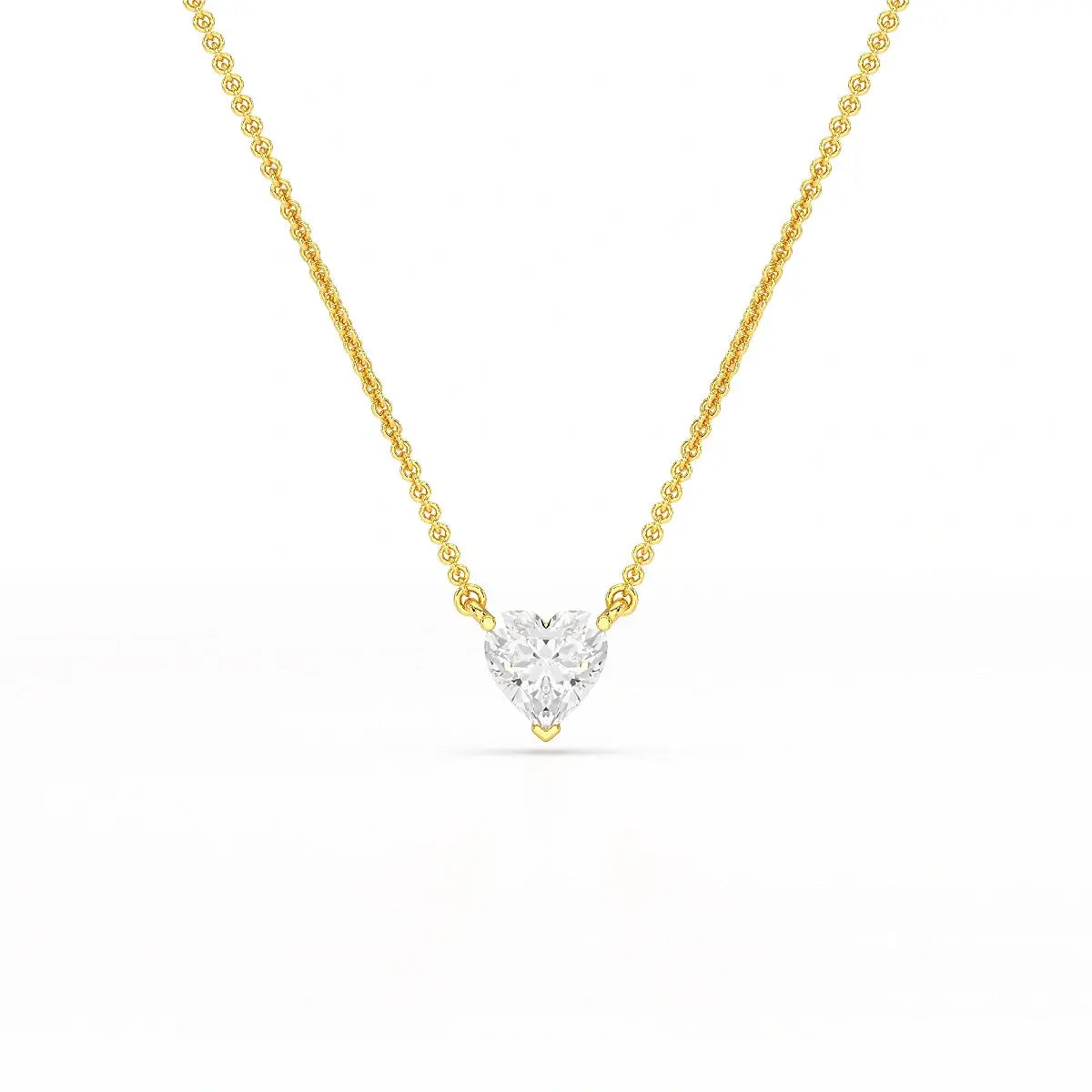 1 Ct Lab Grown Diamond Heart Pendant