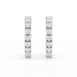 Heart Shaped Lab Grown Diamond Hoop Earrings