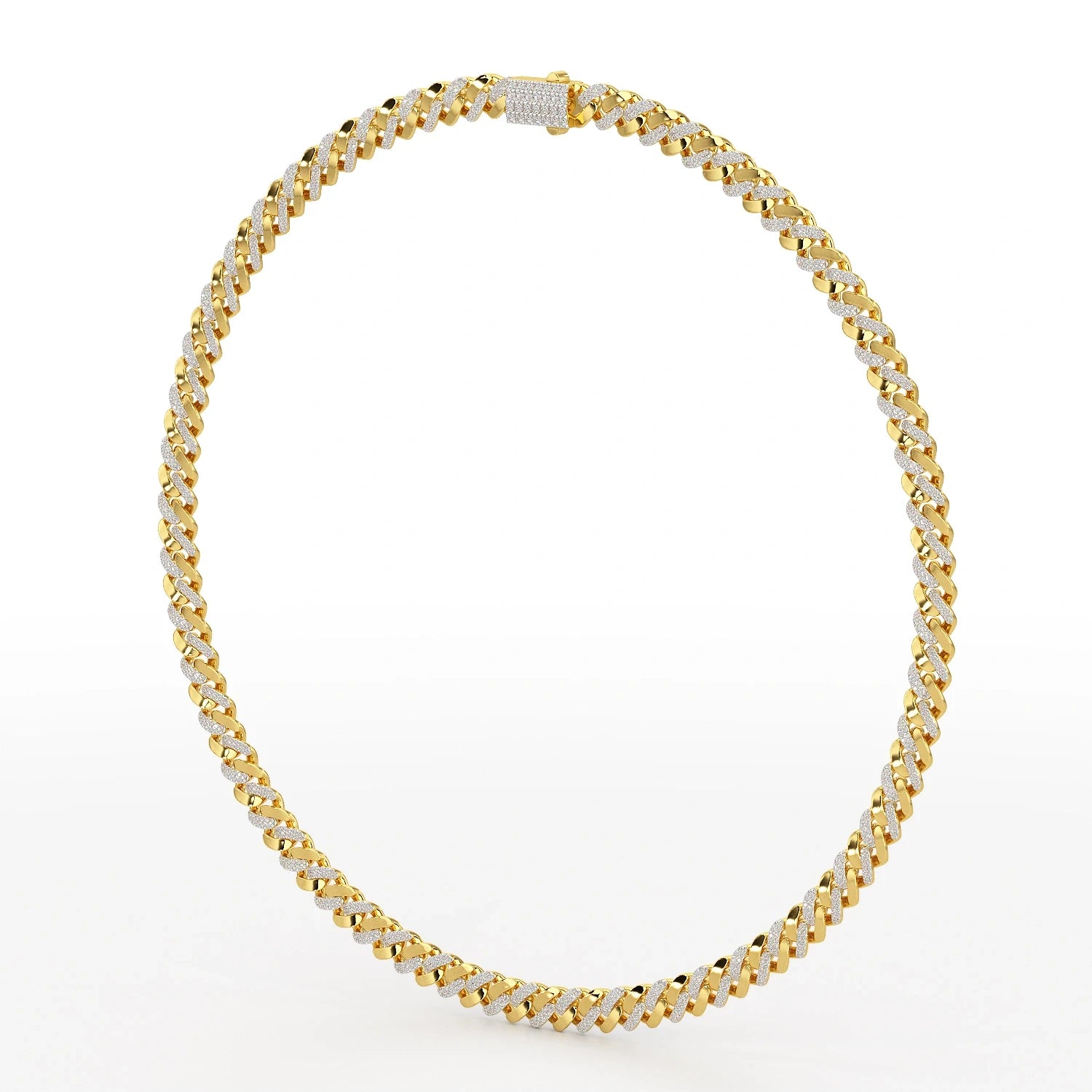 6 CT Round Cut Men's Cuban Chain