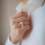 2.2 CT Round Cut Lab Diamond Men's Ring