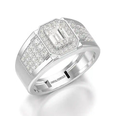 1.72 CT Round Shape Lab Diamond Men's Ring Jama Jewels