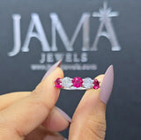 0.98 CT Lab Grown Round Cut Gemstone Ring with Round Cut Diamonds(Ready for Delivery)