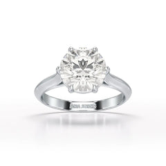 3 CT Solitaire Engagement Lab Grown Diamond Ring - Jama Jewels 