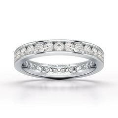 Simple Wedding Band 1.26 CT Lab Diamond Ring - Jama Jewels 