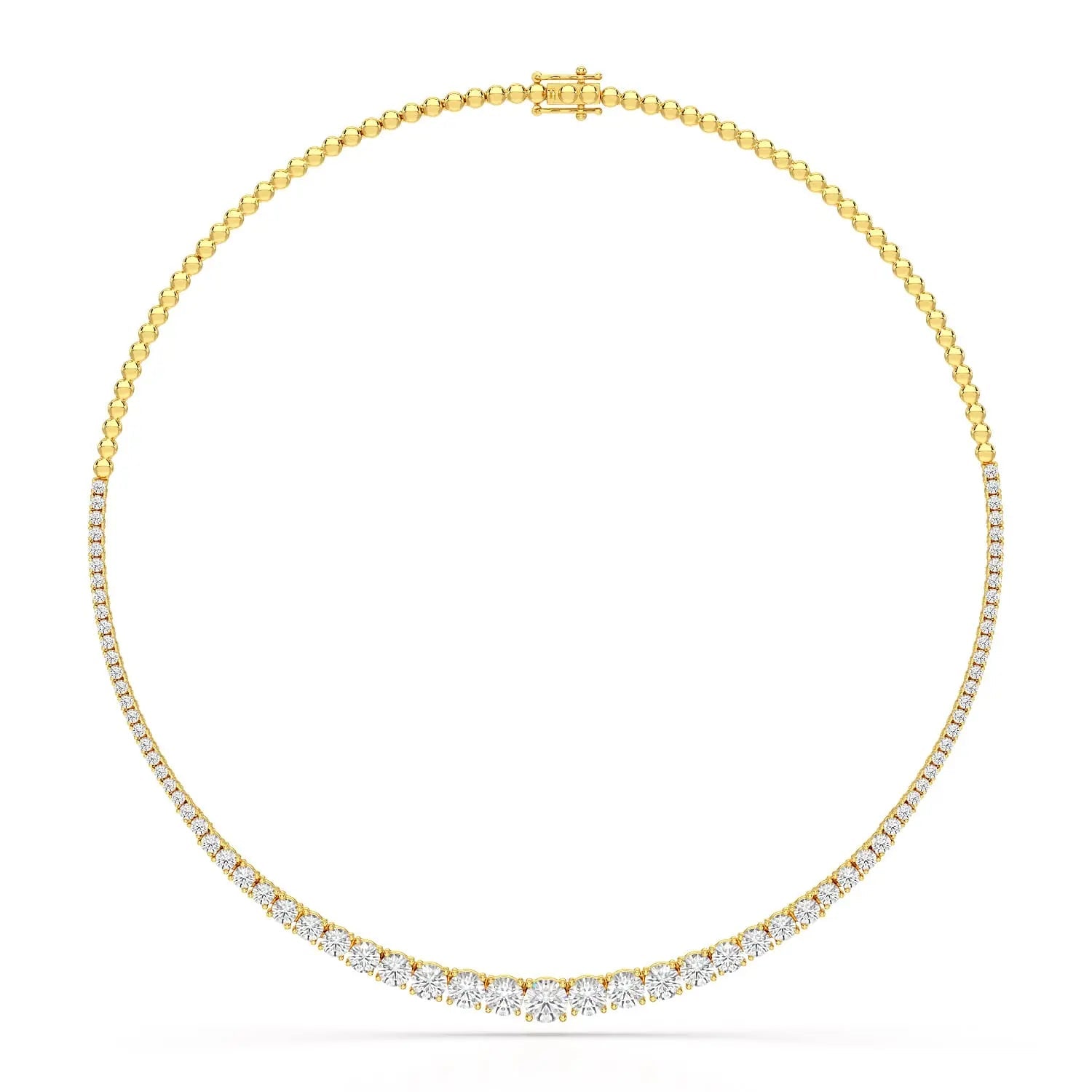 9.35 Carat Lab-Grown Diamond Riviere Necklace - Jama Jewels 