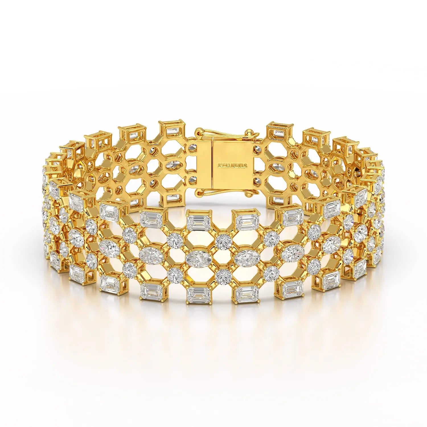 18.3 CT Multi Shape Lab Diamond Bracelet Jama Jewels