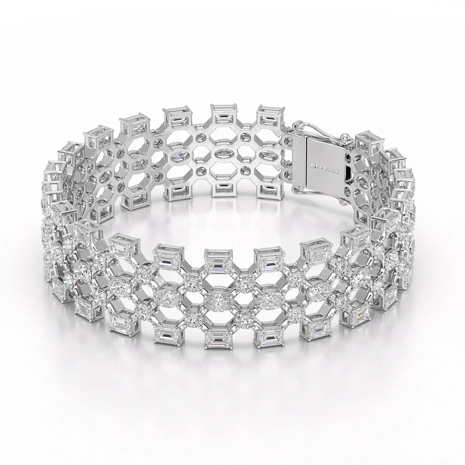 18.3 CT Multi Shape Lab Diamond Bracelet Jama Jewels