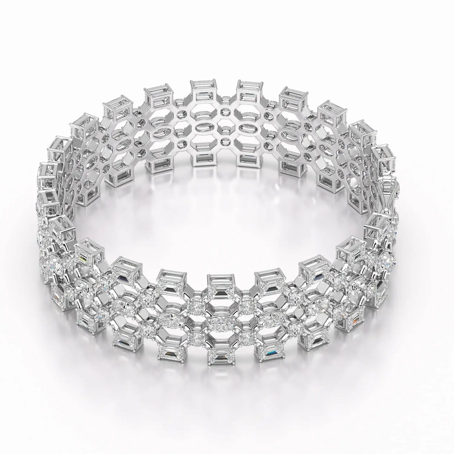 18.3 CT Multi Shape Lab Diamond Bracelet Jama Jewels