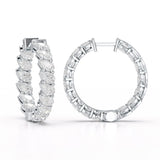 Pear Cut Lab Diamond Hoop Earrings